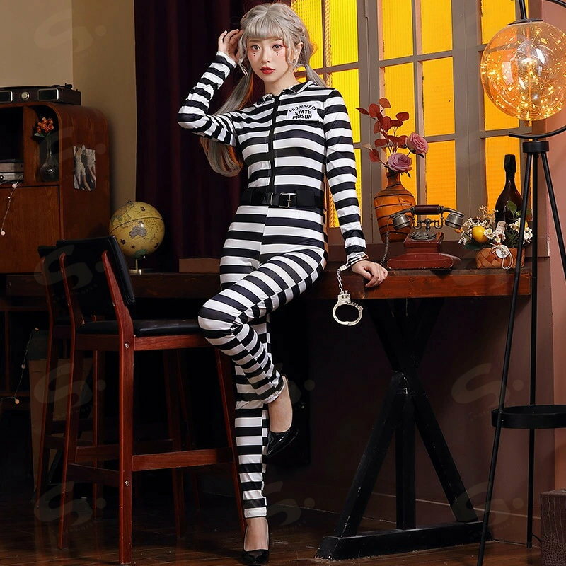 囚人服 ハロウィン衣装 コスチューム レディー...の紹介画像3