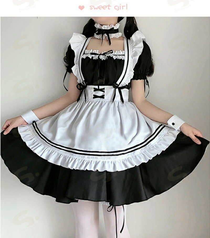 メイド服 ロング コスプレ衣装 半袖 エプロン...の紹介画像2