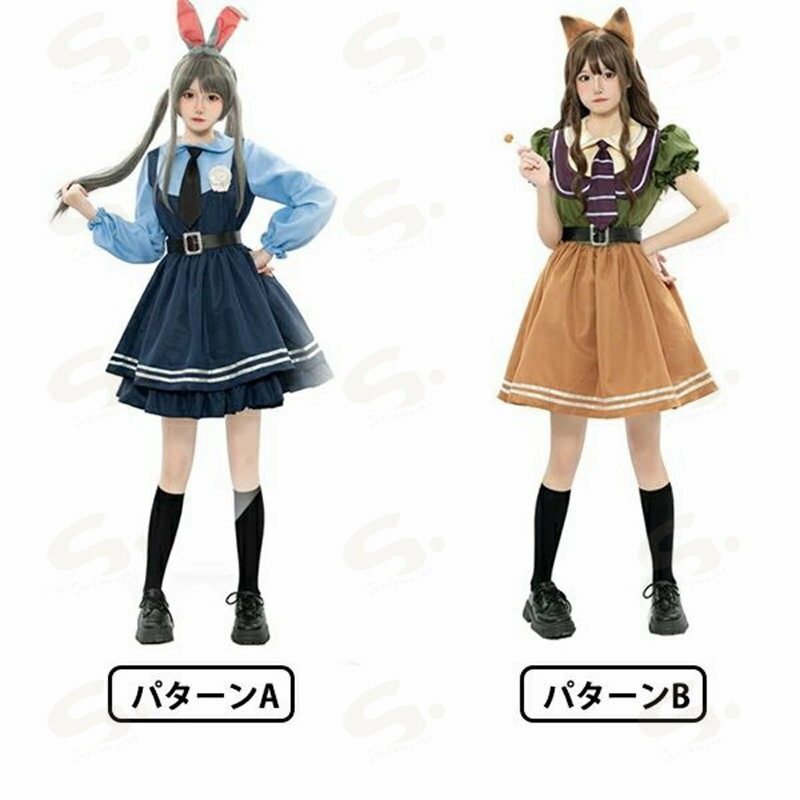 ハロウィン コスプレ ウサギ警察 キツネ詐欺師...の紹介画像2