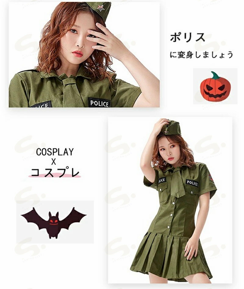 ポリス 婦警さん ハロウィン レディース コス...の紹介画像3