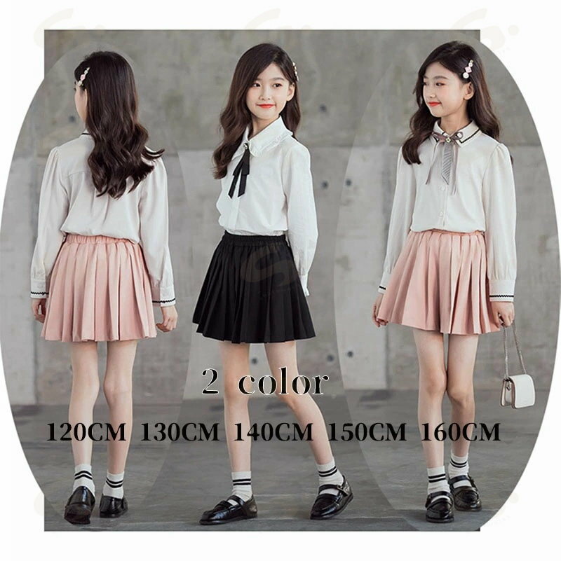 女の子 シャツ キッズ ブラウス 子供 角襟 子ども ジュニア フォーマルブラウス 長袖 トップス 入園面..