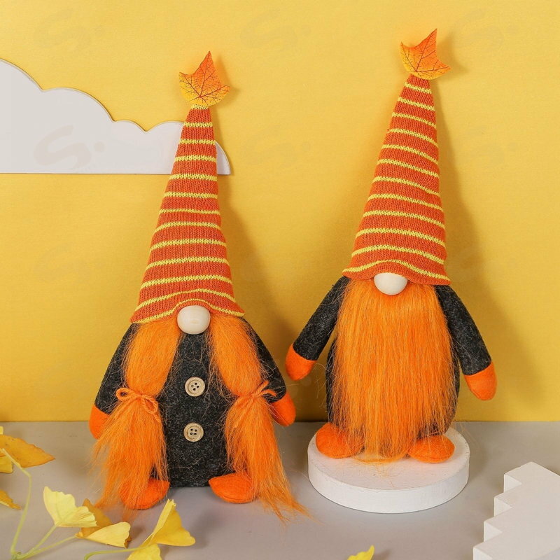 34cm パンプキンエルダー ハロウィン 飾り り付け Halloween 装飾 お化け ハロウィングッズ 顔無し お人形 飾り物 巫女 魔女 ぬいぐるみ 置物 玄関 お化け屋敷 店舗飾り 小道具 雑貨 玄関 装飾 玄関ドア 可愛い