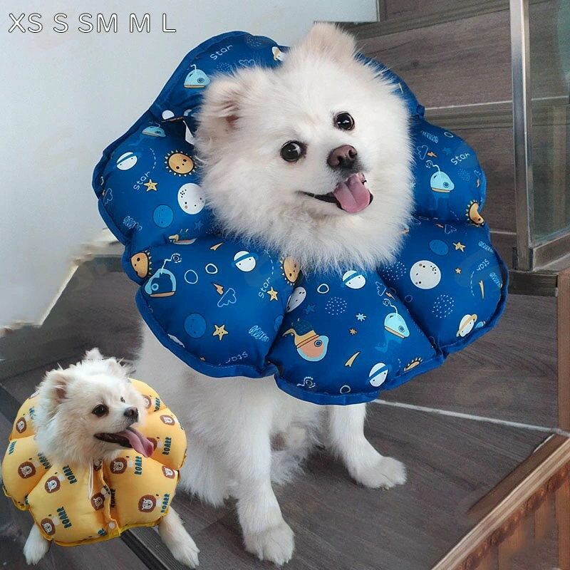 エリザベスカラー 犬用 猫用 傷口保護 単 調節装着 簡可能 柔らかい 可愛い 軽量 手術怪我 ケガ 術後 噛む防止 ペット介護用品 調節可能 柔らかい 可愛い 軽量 通気性 快適 XS S SM M L