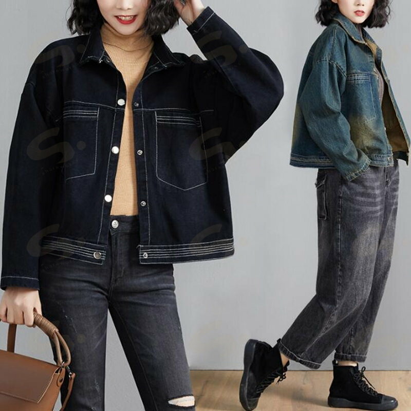 デニムジャケットレディース長袖ショ...