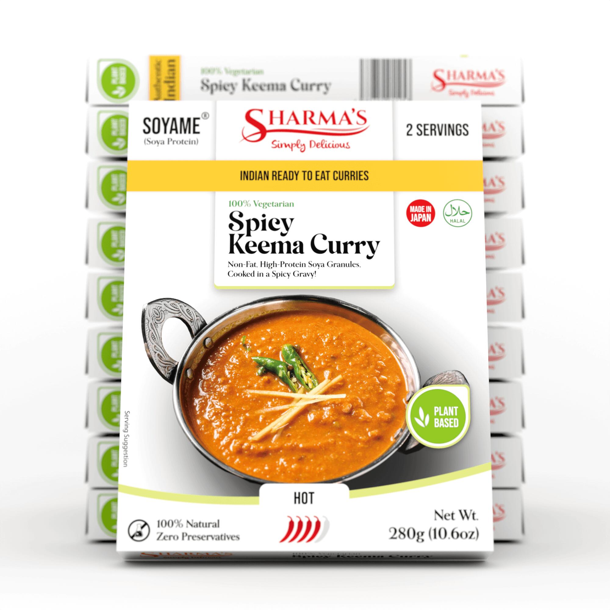 Soyame® スパイシー キーマ カレー 辛口 (Soya Spicy Keema Curry) ：大豆ミートで作った辛口キーマカレー。徹底的に大豆特有のにおいを取り除き、まるで肉のような食感と食べ応えを追求しました。ふんだんに使ったスパ...