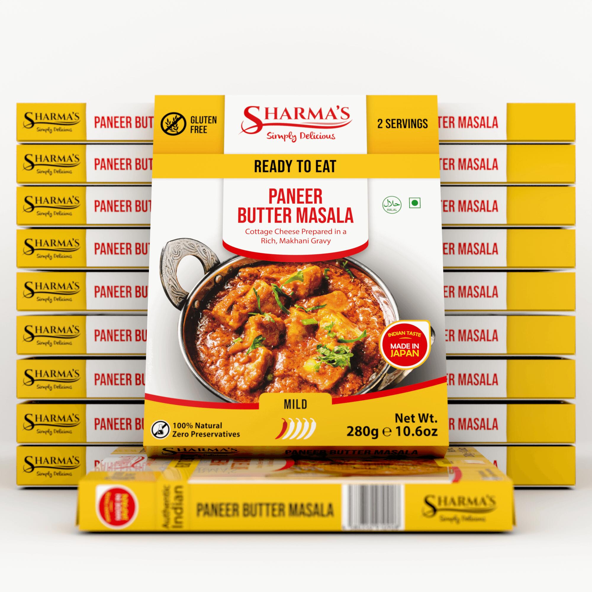 Sharma's パニールバターマサラ (甘口) 280g 20個セット | Paneer Butter Masala インドレトルトカレー | 日本製