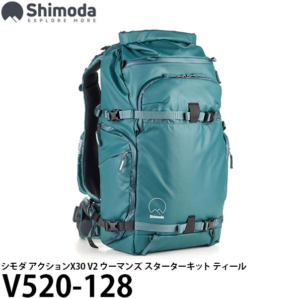 【送料無料】 エツミ V520-128 シモダ アクションX30 V2 ウーマンズ スターターキット ティール [カメラバッグ/バックパック/中型ミラーレス コアユニット同梱/Shimoda]