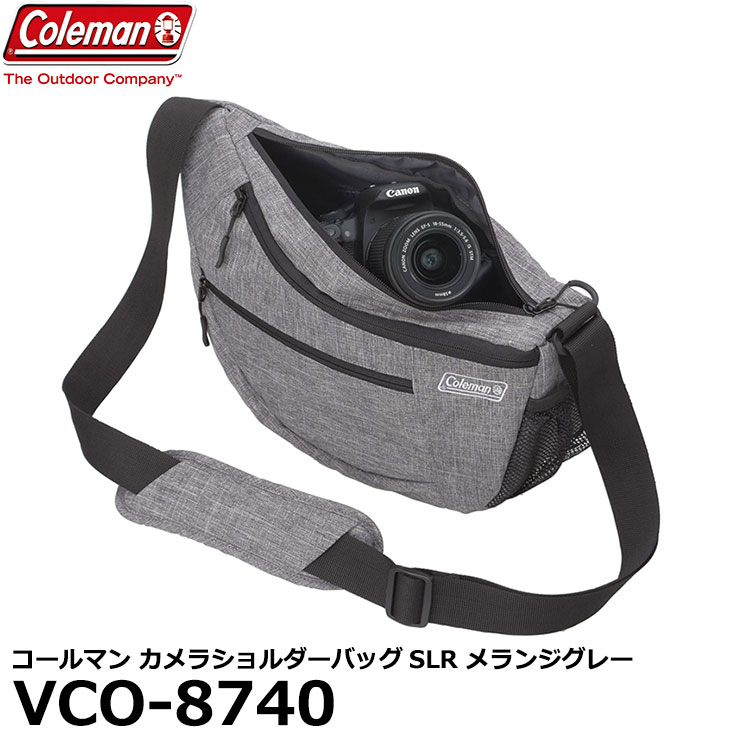 【送料無料】 エツミ VCO-8740 コールマン カメラショルダーバッグSLR メランジグレー Coleman カメラバッグ ミラーレス/小型一眼レフカメラにおすすめ