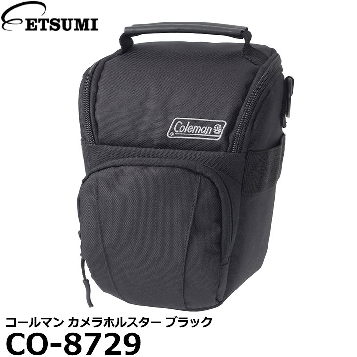 コールマン カメラバッグ 【送料無料】【即納】 エツミ CO-8729 コールマン カメラホルスター ブラック [小型、中型一眼レフ向けカメラバッグ+高倍率ズーム収納可能]