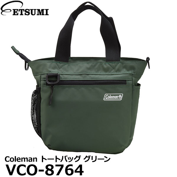 【送料無料】 エツミ VCO-8764 Coleman トートバッグ グリーン カメラバッグ ショルダーバッグ たすき掛け インナーケース付き コールマン