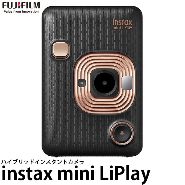 【送料無料】 フジフイルム ハイブリッドインスタントカメラ チェキ instax mini LiPlay エレガントブラック ※欠品：ご注文より、約3ヶ月以上かかります