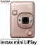 【送料無料】 フジフイルム ハイブリッドインスタントカメラ チェキ instax mini LiPlay ブラッシュゴールド