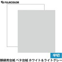 フジカラー 額縁用台紙 ベタ台紙 半切 ホワイト&ライトグレー 【送料無料】