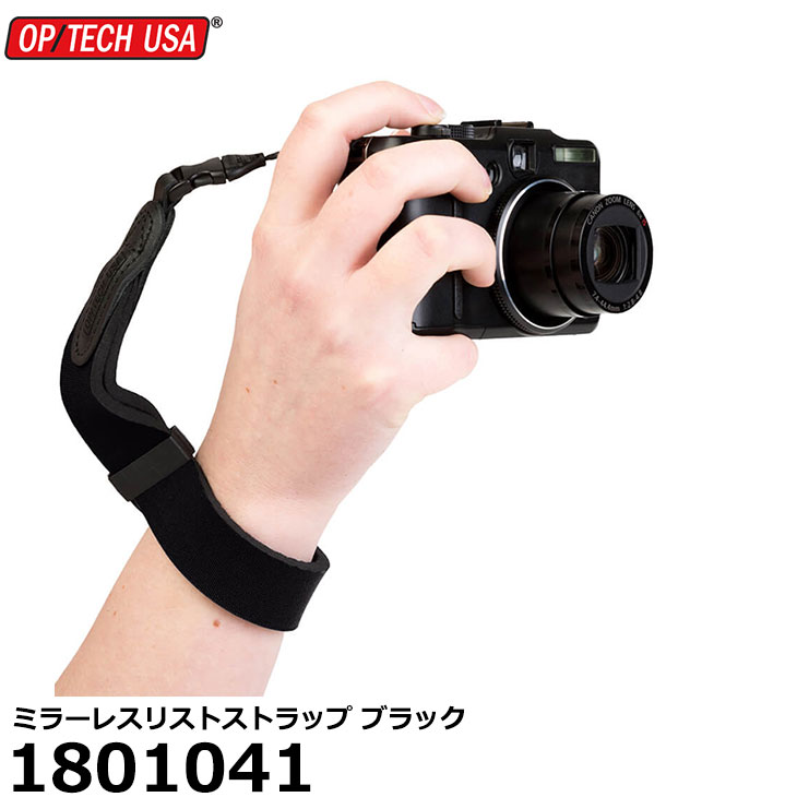 オプテック 1801041 ミラーレスリストストラップ ブラック 【メール便 送料無料】