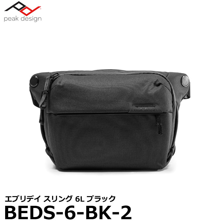 【送料無料】【即納】 ピークデザイン BEDS-6-BK-2 エブリデイ スリング 6L V2 ブラック Peak Design EVERYDAY SLING 一眼レフカメラ向けカメラバッグ