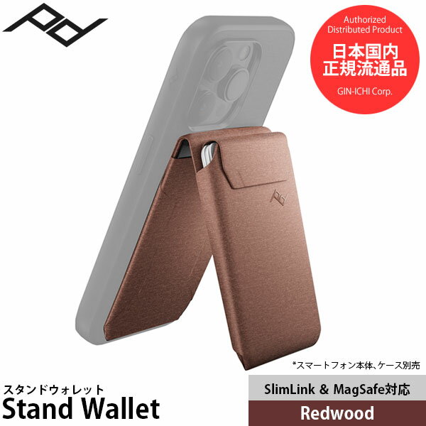 【メール便 送料無料】【即納】 ピークデザイン M-WA-AB-RD-1 スタンドウォレット レッドウッド SlimLink対応スマートフォンケース背面取り付け用カードケース/MWAABRD1/PeakDesign