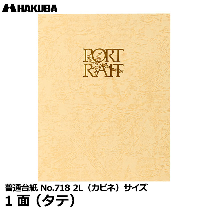 【メール便 送料無料】 ハクバ M718-2LT-1 普通台紙 No.718 2L（カビネ）サイズ 1面 （タテ） [入学 結婚式 米寿 記念写真 写真台紙 日本製]
