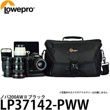 【送料無料】【あす楽対応】【即納】 ロープロ LP37142-PWW ノバ200AW II ブラック [レンズ付き一眼レフカメラ＋交換レンズ4〜5本＋ストロボ収納可能/ショルダーバッグ/カメラバッグ/Lowepro]