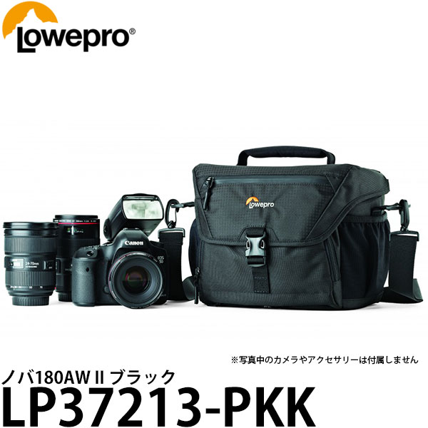 【送料無料】 ロープロ LP37213-PKK ノバ180AW II ブラック 一眼レフカメラ＋交換レンズ3〜4本＋ストロボ収納可能/ショルダーバッグ/カメラバッグ/Lowepro