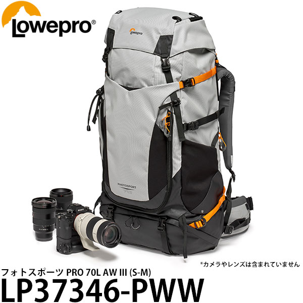 ロープロ(Lowepro) LP37436-PWW(グレー) フォトスポーツ PRO 70L AW III(S-M)