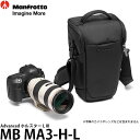 【送料無料】【即納】 マンフロット MB MA3-H-L Advanced ホルスター L III 70-200mm付き一眼レフカメラ収納可能/ショルダーストラップ ベルト通し レインカバー付属/カメラバッグ/MBMA3HL/Manfrotto