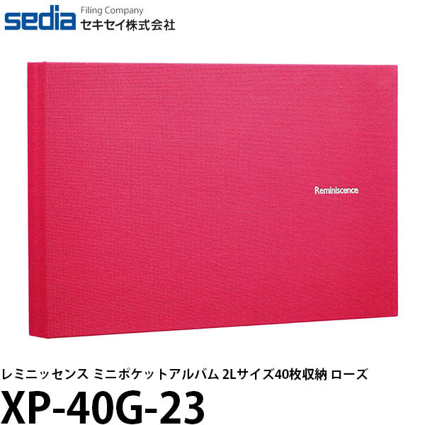 【メール便 送料無料】【即納】 セキセイ XP-40G-23 レミニッセンス ミニポケットアルバム 2Lサイズ40枚収納 ローズ [アルバム用/ポケットアルバム/写真用/SEKISEI]