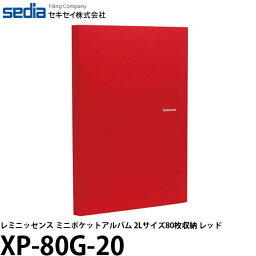 【メール便 送料無料】 セキセイ XP-80G-20 レミニッセンス ミニポケットアルバム 2Lサイズ80枚収納 レッド [アルバム用/ポケットアルバム/写真用/SEKISEI]