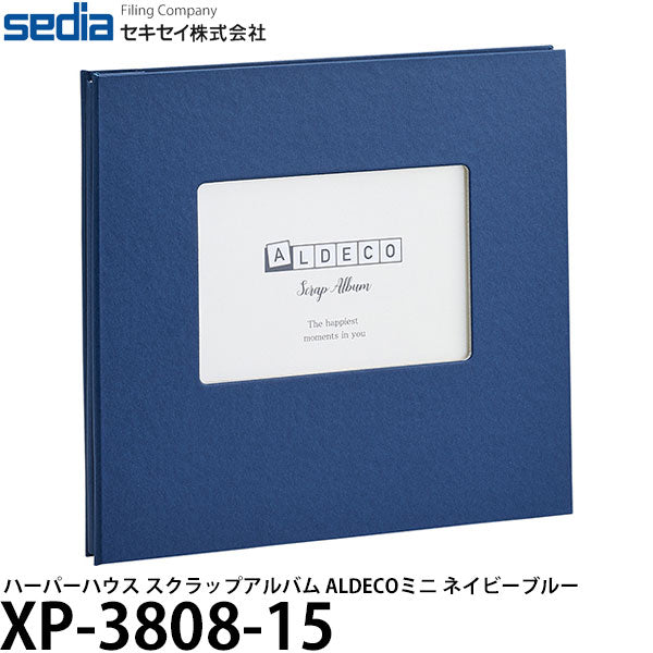 セキセイ XP-3808-15 ハーパーハウス スクラップアルバム ALDECOミニ ネイビーブルー 【メール便 送料無料】【即納】