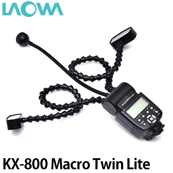 楽天写真屋さんドットコム【送料無料】 LAOWA KX-800 MACRO TWIN LITE [GN58/クリップオンストロボ/LED補助光付/Venus Optics] ※欠品：ご注文より、約1ヶ月かかります（8/30現在）