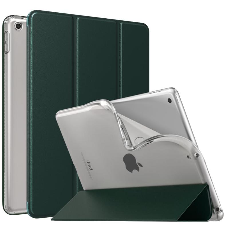 iPad 10.2 ケース 2021 iPad 9 ケース 第9世代/第8世代/第7世代 Apple iPad 10.2インチ 2021/2020/2019モデル カバー 半透明 軽量 薄型 スタンド仕様 オートスリープ機能 高級PUレザー 底面TPU