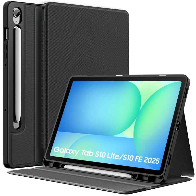 Galaxy Tab S10 FE 10.9 2025 ケース Galaxy Tab S9 11 2023/S9 FE 10.9 2023適用 保護カバー サムスンギャラクシータブS10 FE スマートカバー 開閉式薄型 前置きスタンドケース ソフトT