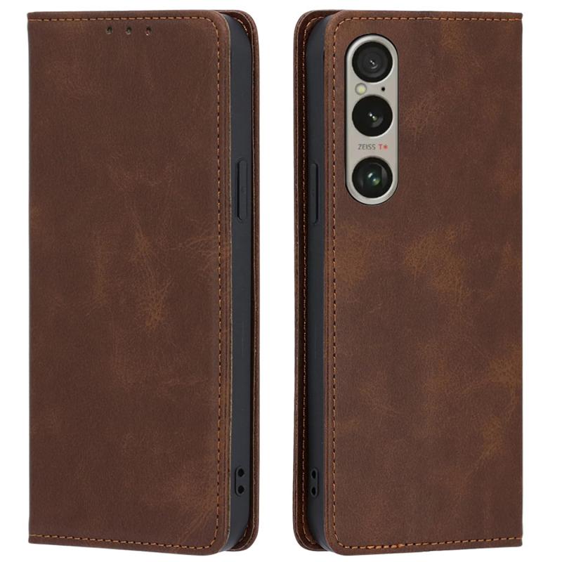 for Xperia 1 VI ケース 手帳型 1 vi Mark-6 SO-51E/SOG13 カバー 男女兼用 高質感皮革 カード収納 3枚 高級PUレザー 人気 上品 マグネット搭載 全面保護 シンプルカバー 便利 ハンドメイド おしゃれ