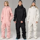 送料無料 スノーボード ウェア ワンピース つなぎ スキーウェア 2023メンズ レディース 男女兼用 型落ち 無地 韓国風 フード付き ハイネック 保温 防水...