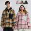 送料無料 スノーボード ウェア プルオーバー パーカー チェックシャツ レディース ジャケット トップス..