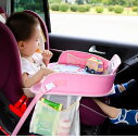 送料無料チャイルドシートテーブル 車用品 カー用品 アクセサリー 子供用テーブル おもちゃ Travel tray お絵かきテーブル ベビー テーブル 車載 食事 お遊び台 両側に収納ポケット付き おもちゃ入れ袋 シート 【楽天海外通販】