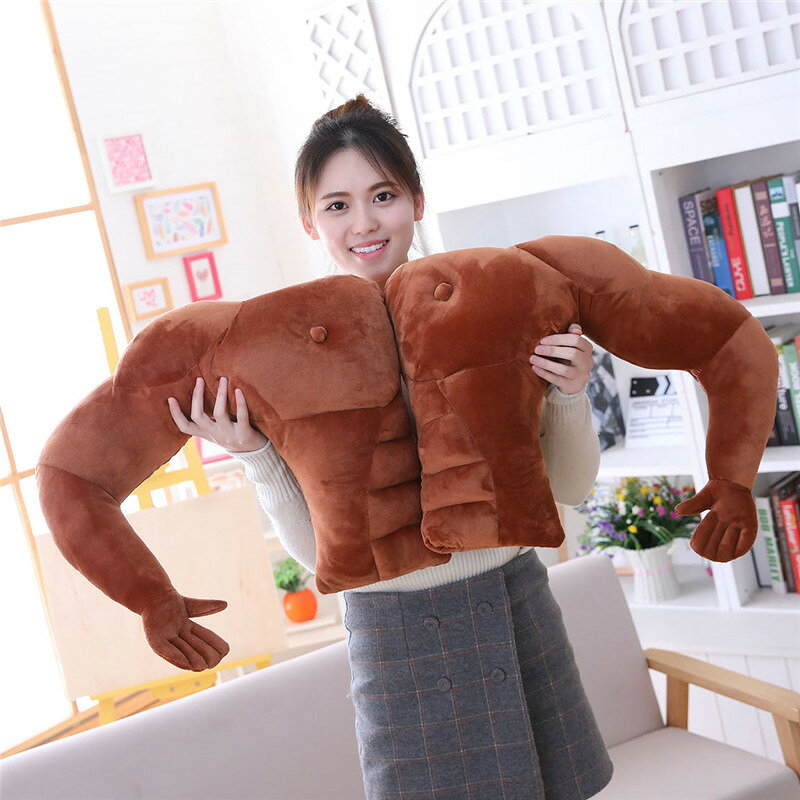 送料無料 筋肉男の腕枕・抱き枕 クッション 約80cm　マッチョ 上腕二等筋 2WAY 贈...