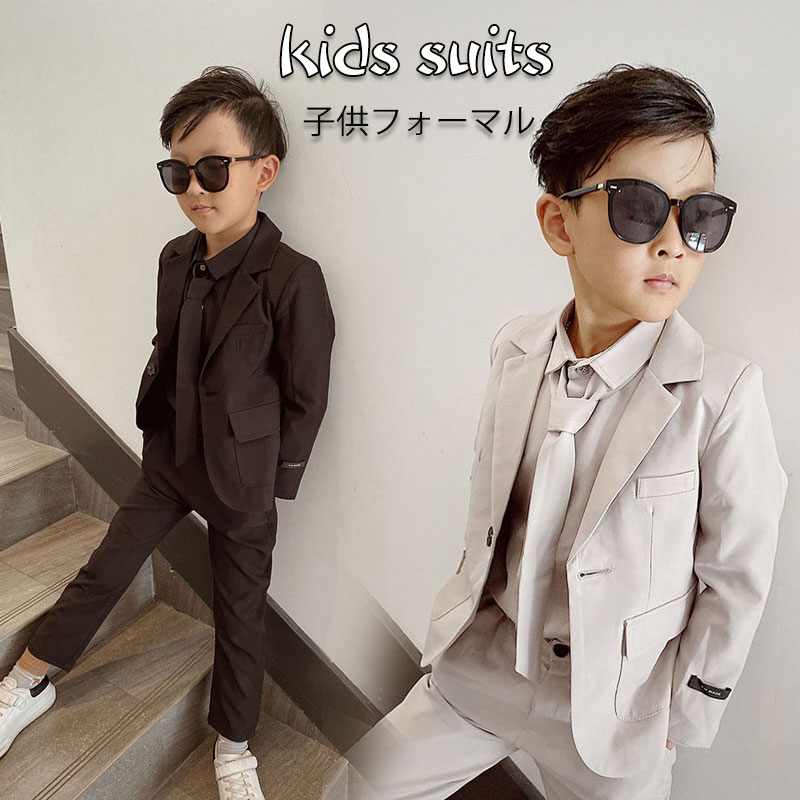 乐天商城 - 送料無料 子供服 フォーマルスーツ 男の子 子供 キッズ フォーマル 男の子 スーツ ベビー　赤ちゃん 子供スーツ フォーマルスーツ 入園式 子供服 男の子 上下セット 入学式 卒業式 入園式 七五三 初節句 お宮参り ベビー服 子供服 フォーマル 男の子 楽天海外通販