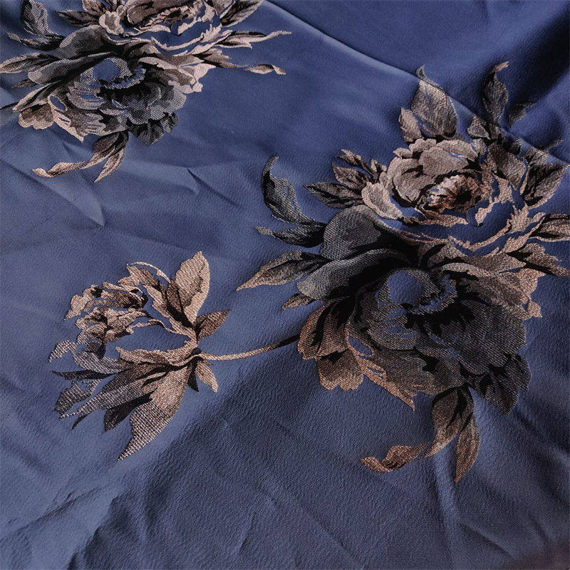 送料無料 幅135cm 長さ95cm+95cm 生地 布 花柄 布地 ぬの ジャカード生地 洋服生地 裁縫 手芸 楽天海外通販