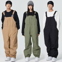 送料無料 スノーボードウェア つなぎ ビブパンツ ロングパンツ 単品 ボトムス ズボン レディース メンズ スノボウェア スキーウェア 防水15000mm 男女...
