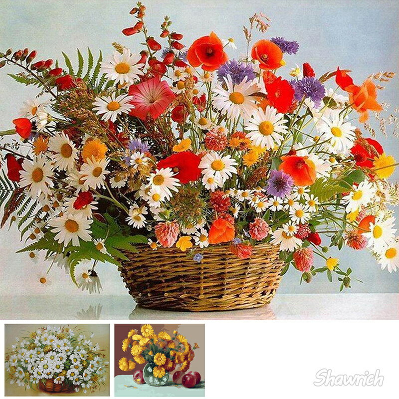 送料無料 40x50CM ぬりえ 塗り絵 数字油絵 菊花柄 植物柄 大人 初心者向け 油絵セット 簡単 おうち時間 大人の塗り絵 アートパネル 数字塗り絵 フレーム付 油絵 ビギナー 油絵塗り絵 楽天海外通販