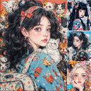 送料無料 5色 塗り絵 数字 油絵 数字塗り絵 数字油絵セット 大人の塗り絵 ぬりえ インナーフレーム付 初心者向け 油絵風 絵画 美術品 DIY絵 インテリア...