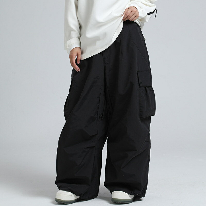 スノーボード パンツ 黒 ブラック ワイドパンツ カーゴパンツ ウェア　XL 在庫処分 最終価格】 スノーボード ウェア パンツ 耐水圧10,000mm