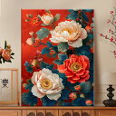 送料無料 塗り絵 数字 油絵 数字塗り絵 数字油絵セット 大人の塗り絵 ぬりえ インナーフレーム付 初心者向け 油絵風 絵画 美術品 DIY絵 インテリア 花柄...