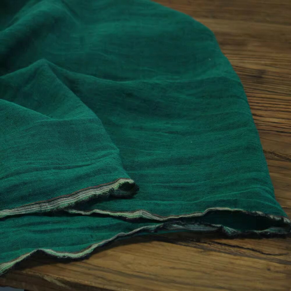 送料無料 135cm幅 90cm単位 生地 布 布地 色織り生地 リネン生地 21番手 ヘンプ＆リネン混紡 酵素洗い ..