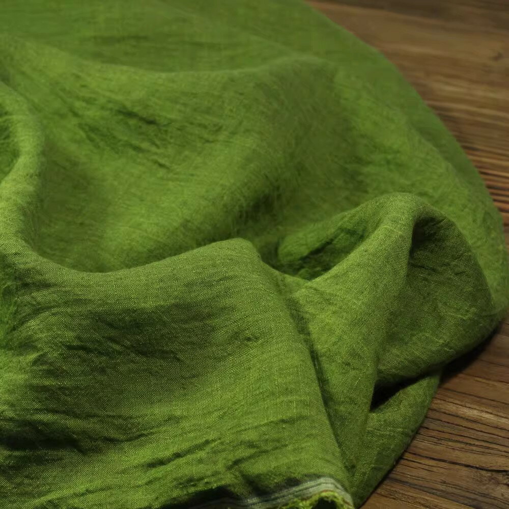 送料無料 135cm幅 90cm単位 生地 布 布地 色織り生地 リネン生地 21番手 ヘンプ＆リネン混紡 酵素洗い ..