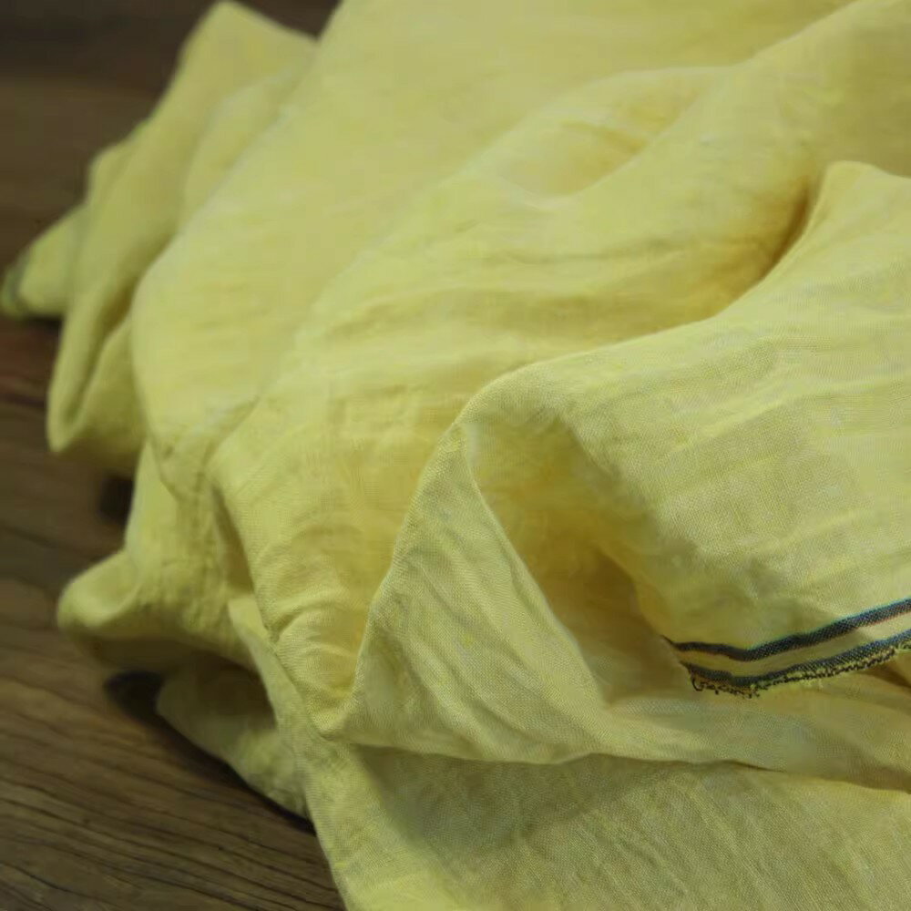 送料無料 135cm幅 90cm単位 生地 布 布地 色織り生地 リネン生地 21番手 ヘンプ＆リネン混紡 酵素洗い ..