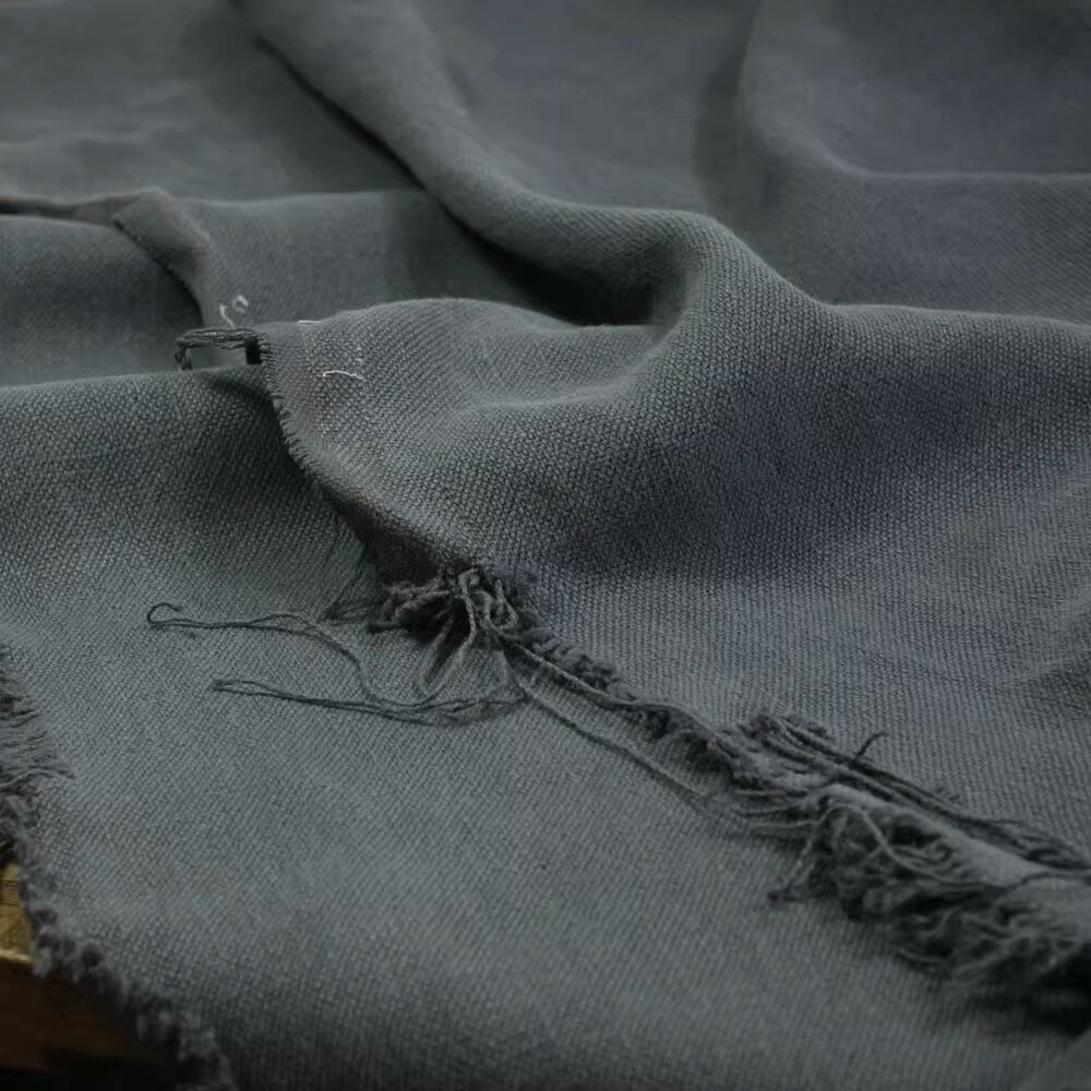 送料無料 140cm幅 90cm単位 生地 布 布地 厚手 色織り生地 リネン生地 酵素洗い きじ ぬの 手作り生地 ..