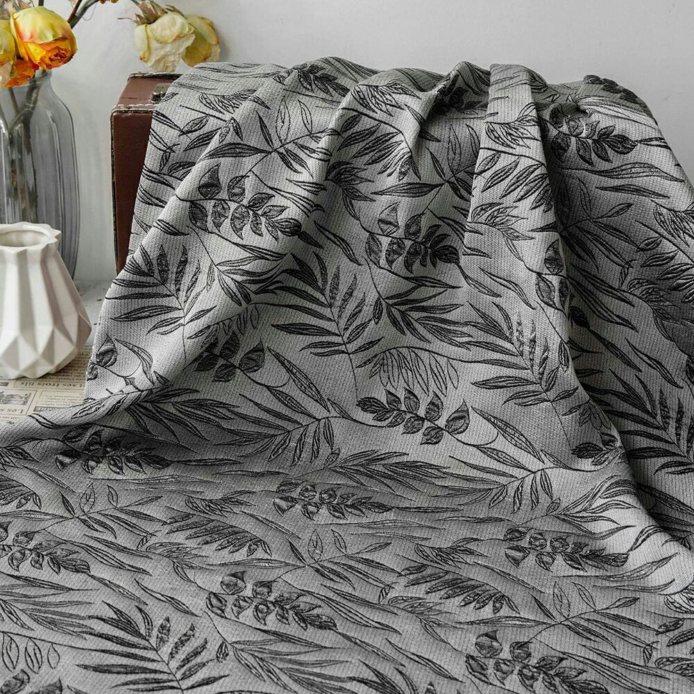 Fabric, Cloths - 送料無料 138cm幅 90cm単位 ジャカード生地 エンボス生地 浮き彫り生地 立体感 生地 布 布地 色織り生地 きじ ぬの 手作り生地 裁縫 DIY用生地 手芸用 ハンドメイド向け スケッチ風 葉柄 灰色 楽天海外通販
