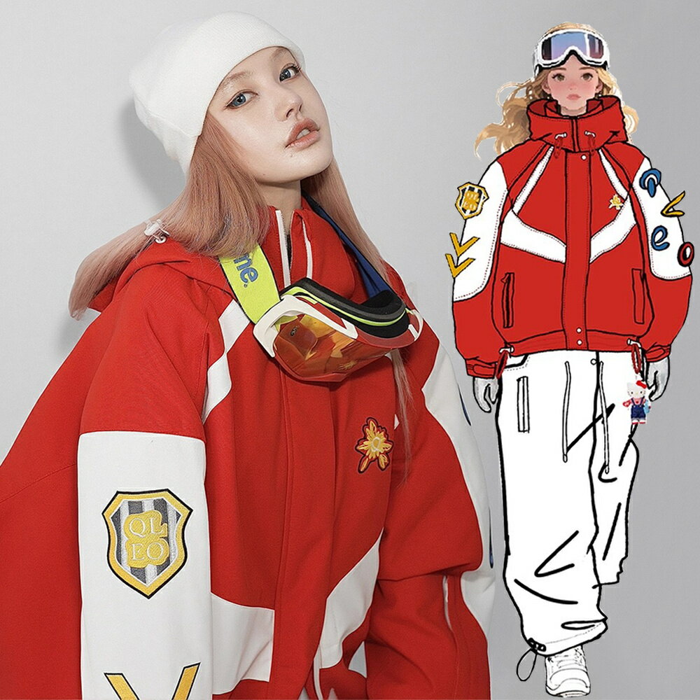 送料無料 スノーボードウェア スキーウェア スノボウェア レディース メンズ 上下セット セットアップ スノボジャケット スキージャケット 前開き フード付き アウター スノボパンツ スキーパンツ ロングパンツ ボトムス 長ズボン ゆったり 白 レッド 楽天海外通販