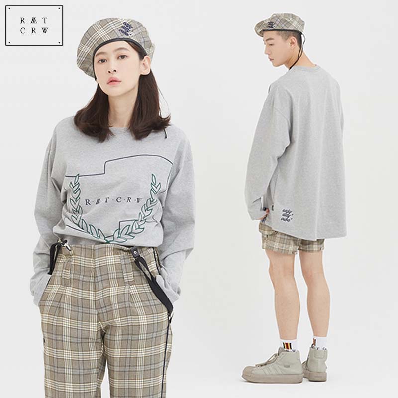 HE&SHE [送料無料] 【ロマンティッククラウン】 ROMANTIC CROWN ビックシルエット オーバーサイズ オーバーフィット ルーズフィット ドロップショルダー カジュアル ユニセックス ストリート 長袖Tシャツ RMTCRW LONG SLEEVELONG SLEEVE